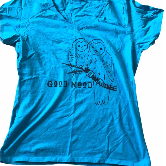 Good mood owls design women’s shirt, gift size L - Picture 7 of 11